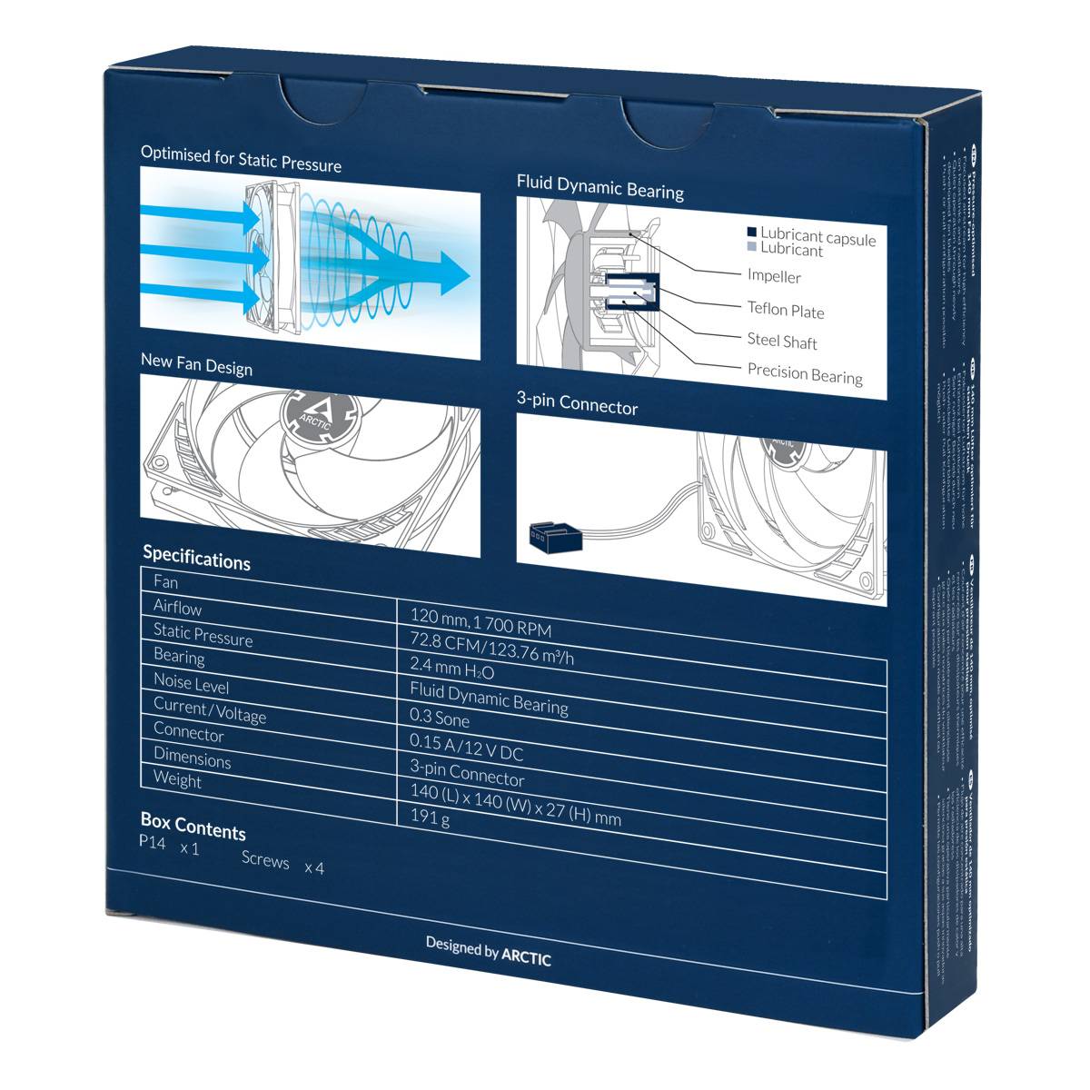 Ventilador Arctic P14/ 14cm/ Preto - Imagem 6