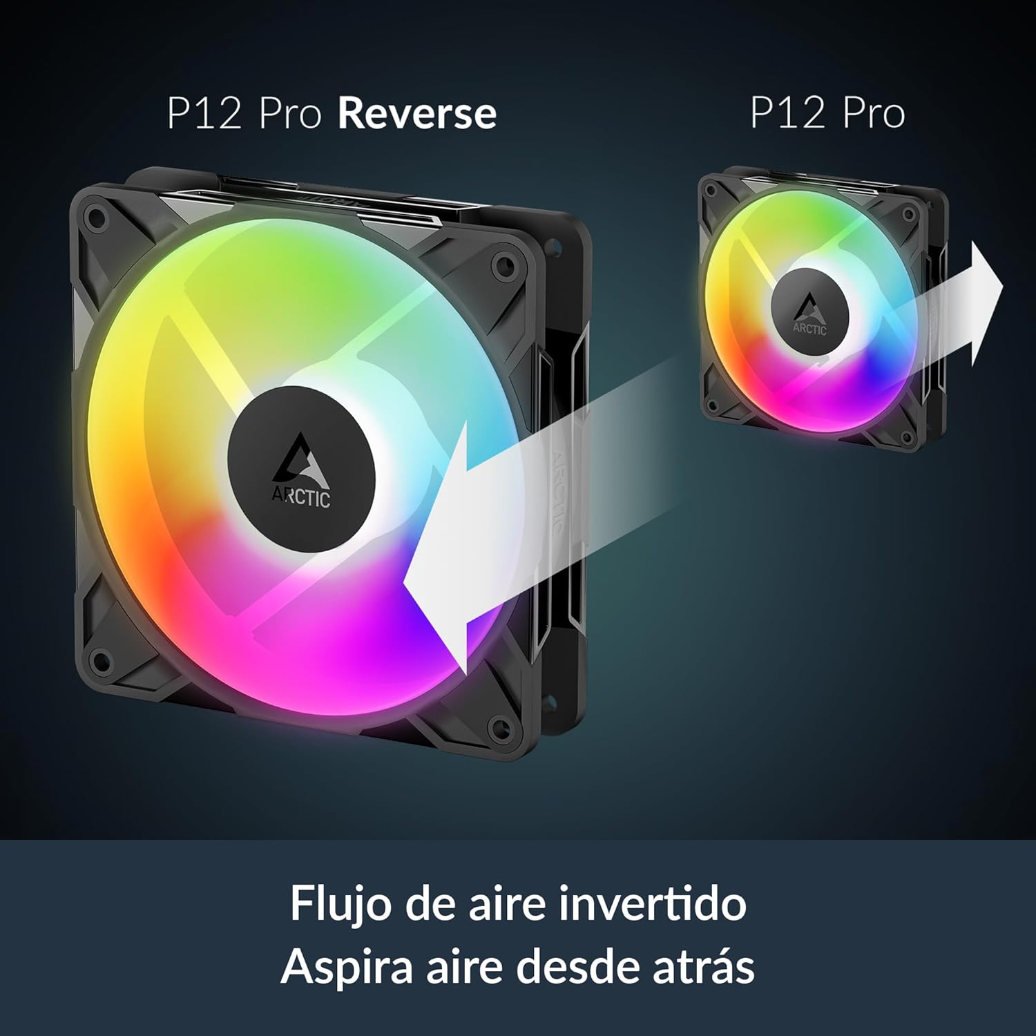 Ventilador Arctic P12 Pro Reverse A-RGB/ 12cm/ Preto - Imagem 3