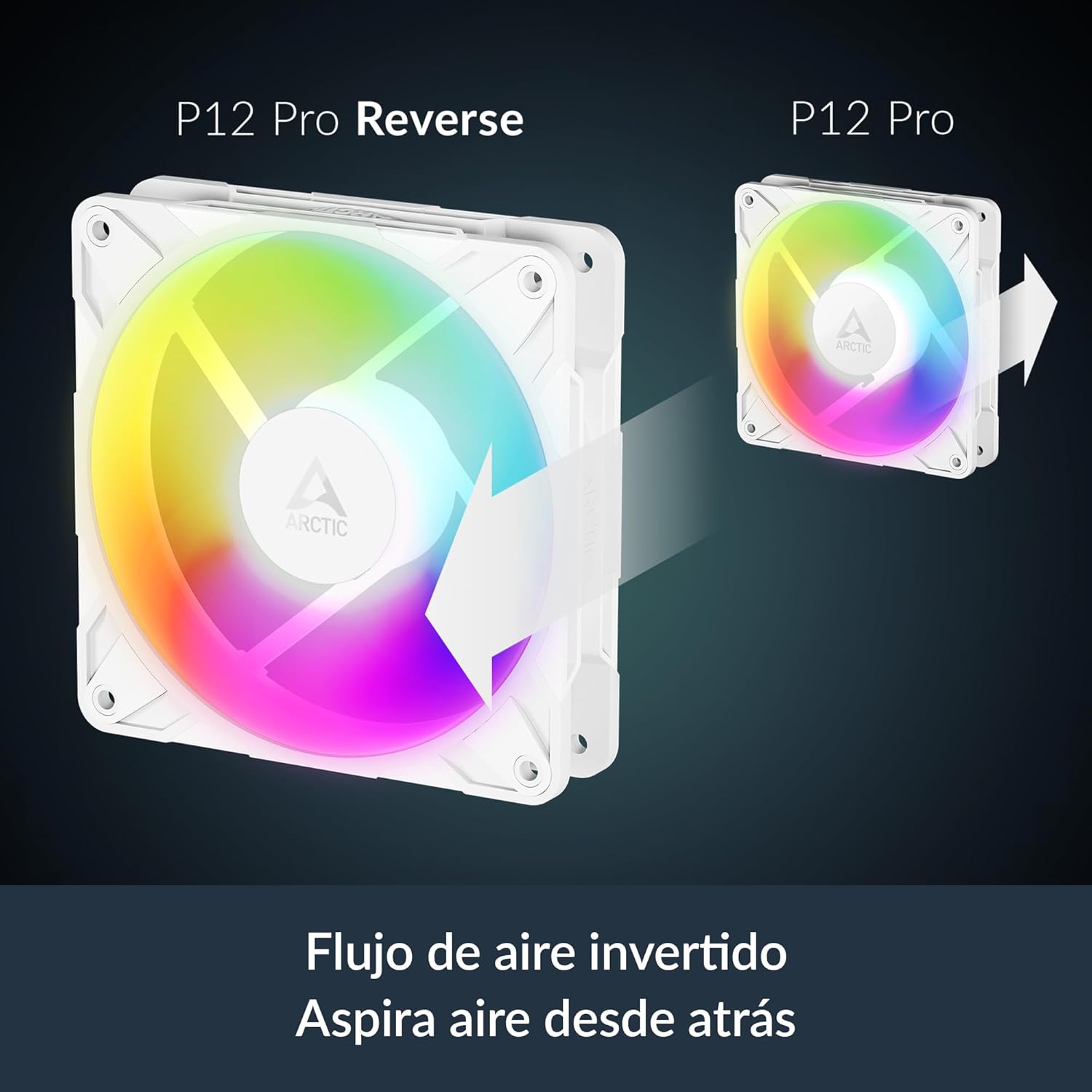 Ventoinha Arctic P12 Pro Reverse A-RGB/ 12cm/ Branco - Imagem 3