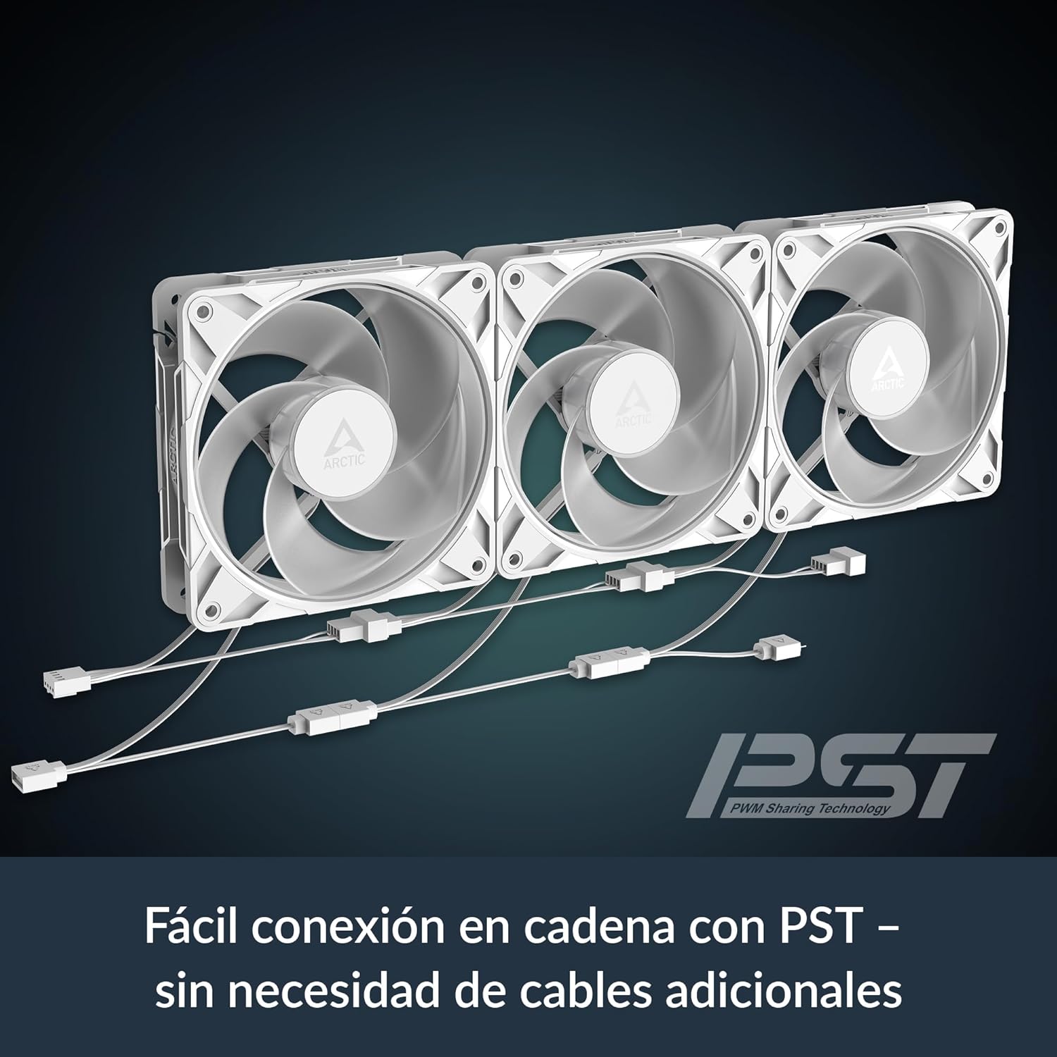 Pack de 3 Ventoinhas Arctic P12 Pro Reverse A-RGB/ 12cm/ Branco - Imagem 4