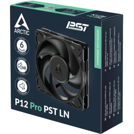 Ventoinha ARCTIC P12 Pro PST LN 12cm Baixo Ruído Rolamento FDB Preto - Imagem 5