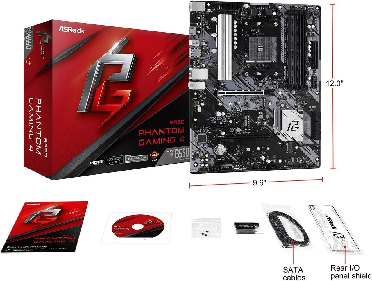 Motherboard ASROCK B550 Phantom Gaming 4 Socket AM4 DDR4 PCIe 4.0 HDMI USB 3.2 Gen1 - Imagem 6