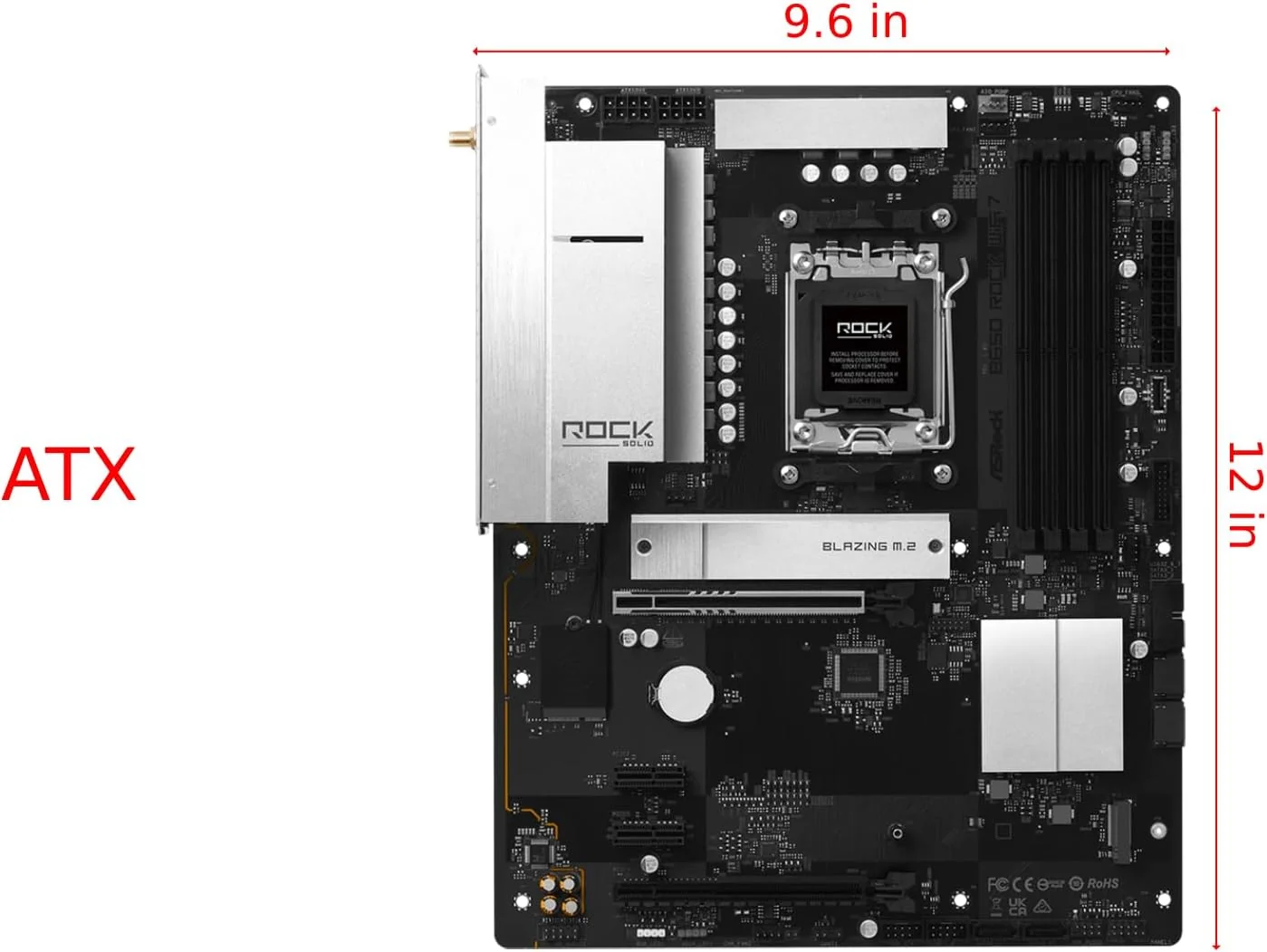 Motherboard ASROCK B650 ROCK WiFi 7 DDR5 PCIe 5.0 Socket AM5 - Imagem 2
