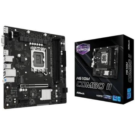 Motherboard ASRock H610M COMBO II Socket 1700 DDR4/DDR5 PCIe 5.0 Micro ATX