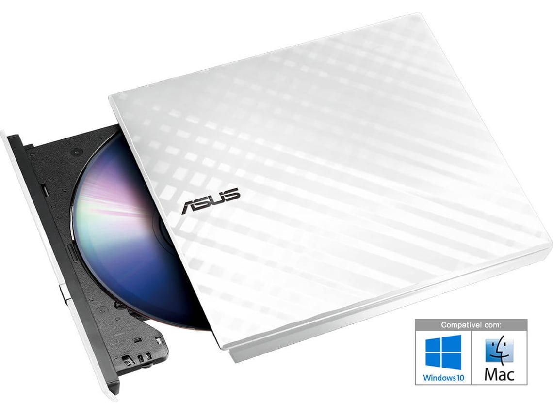 Gravador Externo CD/DVD Asus SDRW-08DS2S-U Lite/ Branco - Imagem 5