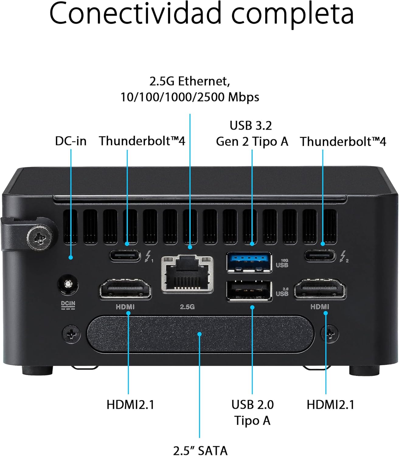 MiniPC Asus NUC 14 Pro RNUC14RVHI300002I Intel Core 3-100U - Imagem 4