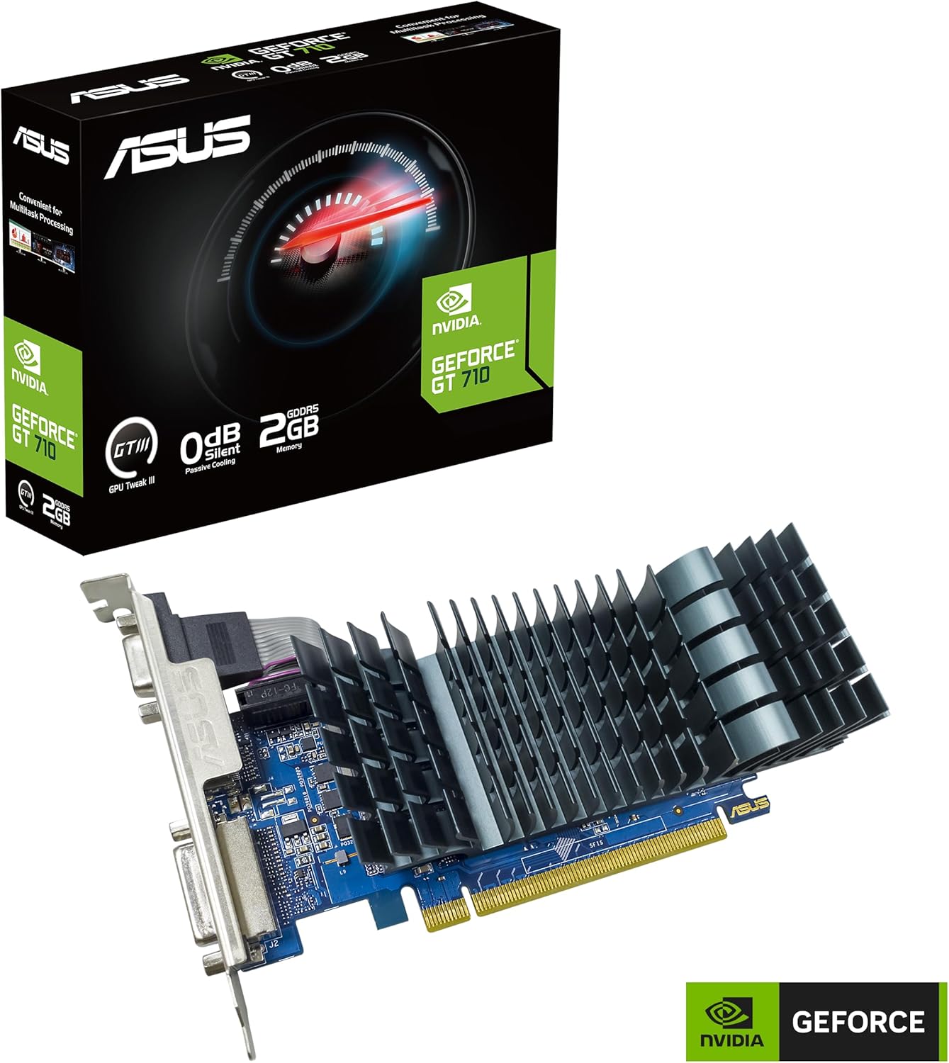 Placa Gráfica Asus GeForce GT 710 SL EVO BRK/ 2GB GDDR5/ Compatível com Perfil Baixo - Imagem 6