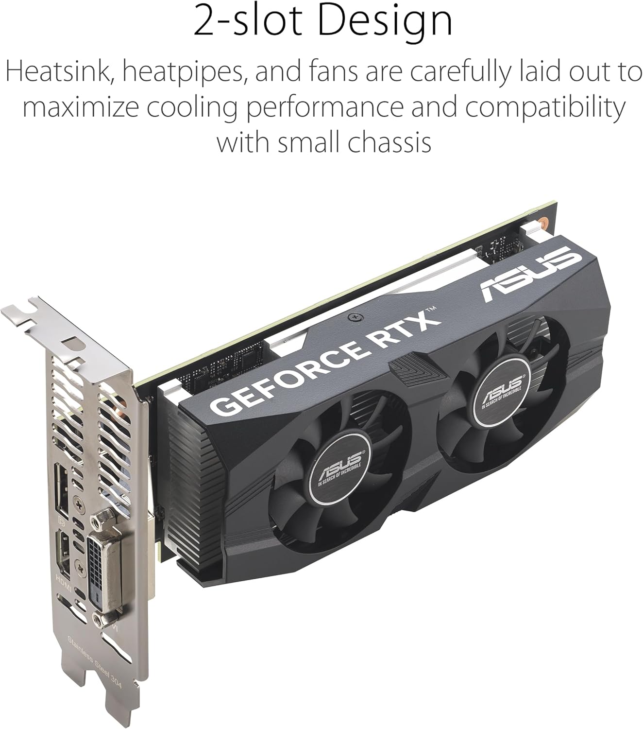 Placa Gráfica Asus GeForce RTX 3050 LP BRK OC Edition/ 6GB GDDR6/ Compatível com Perfil Baixo - Imagem 4
