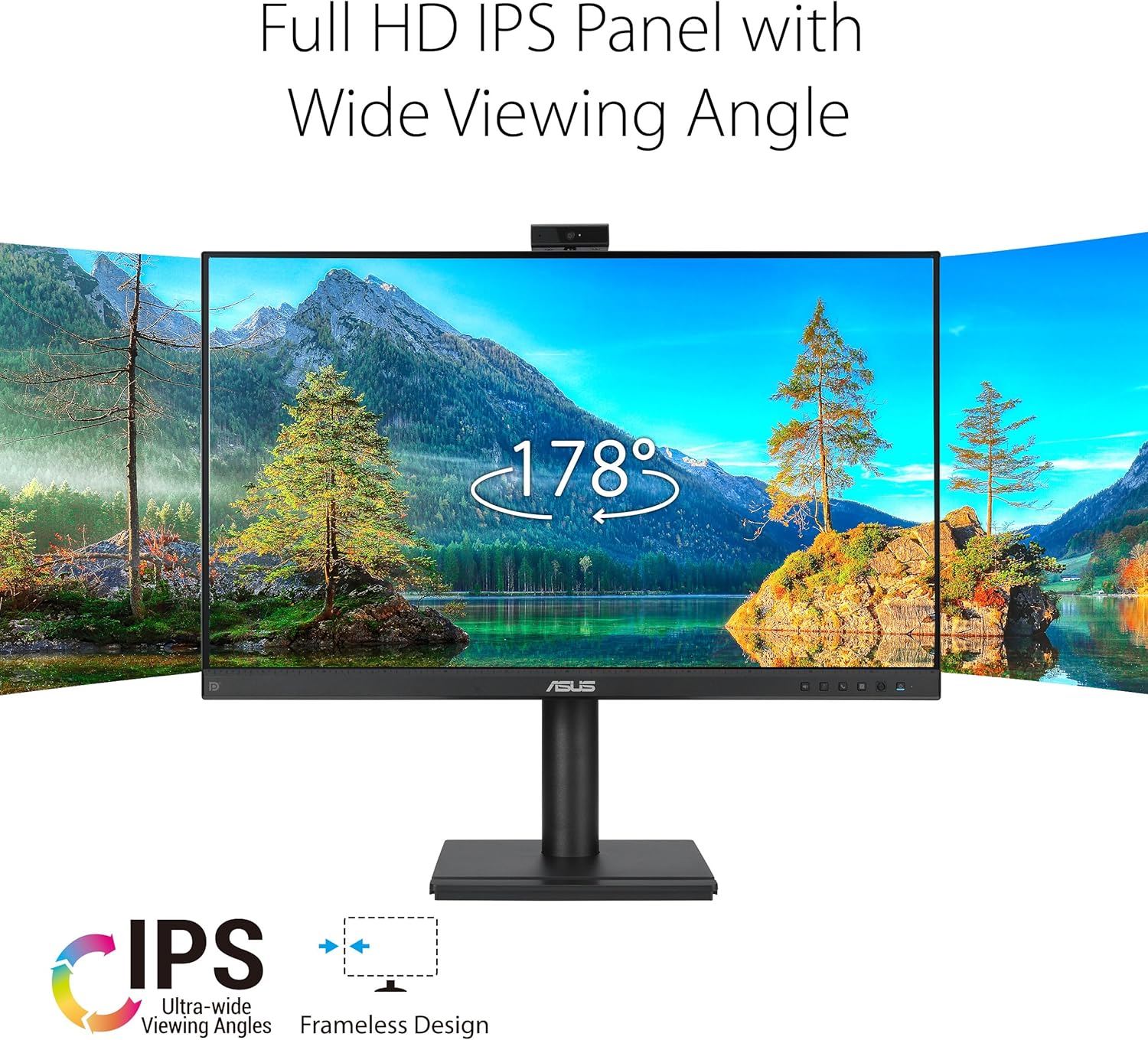 Monitor Profissional Asus BE279QFK 27"/ Full HD/ Webcam/ Multimédia/ Regulável em altura/ Preto - Imagem 2