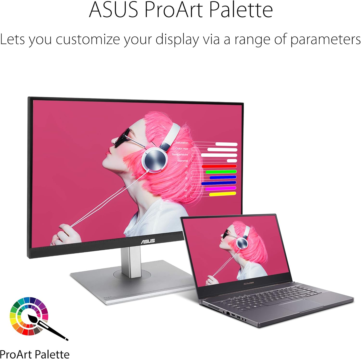 Monitor Profissional Asus ProArt Display PA278CV 27"/ WQHD/ Multimédia/ Ajustável em Altura/ Preto e Prata - Imagem 4