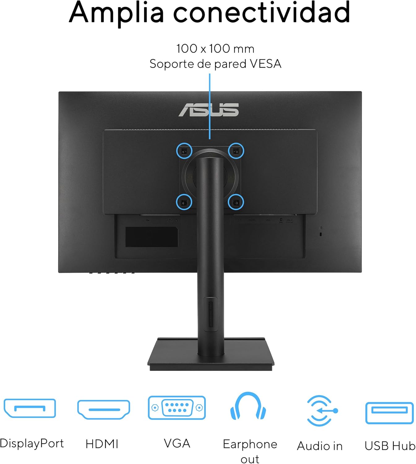 Monitor Profissional Asus VA279QGS 27"/ Full HD/ Multimédia/ Ajustável em altura/ Preto - Imagem 8
