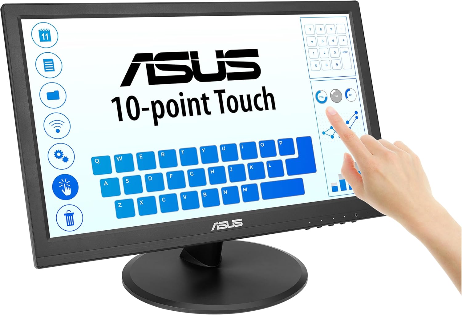 Monitor Profissional Tátil Asus VT169HE 15.6"/ Full HD/ Preto - Imagem 13