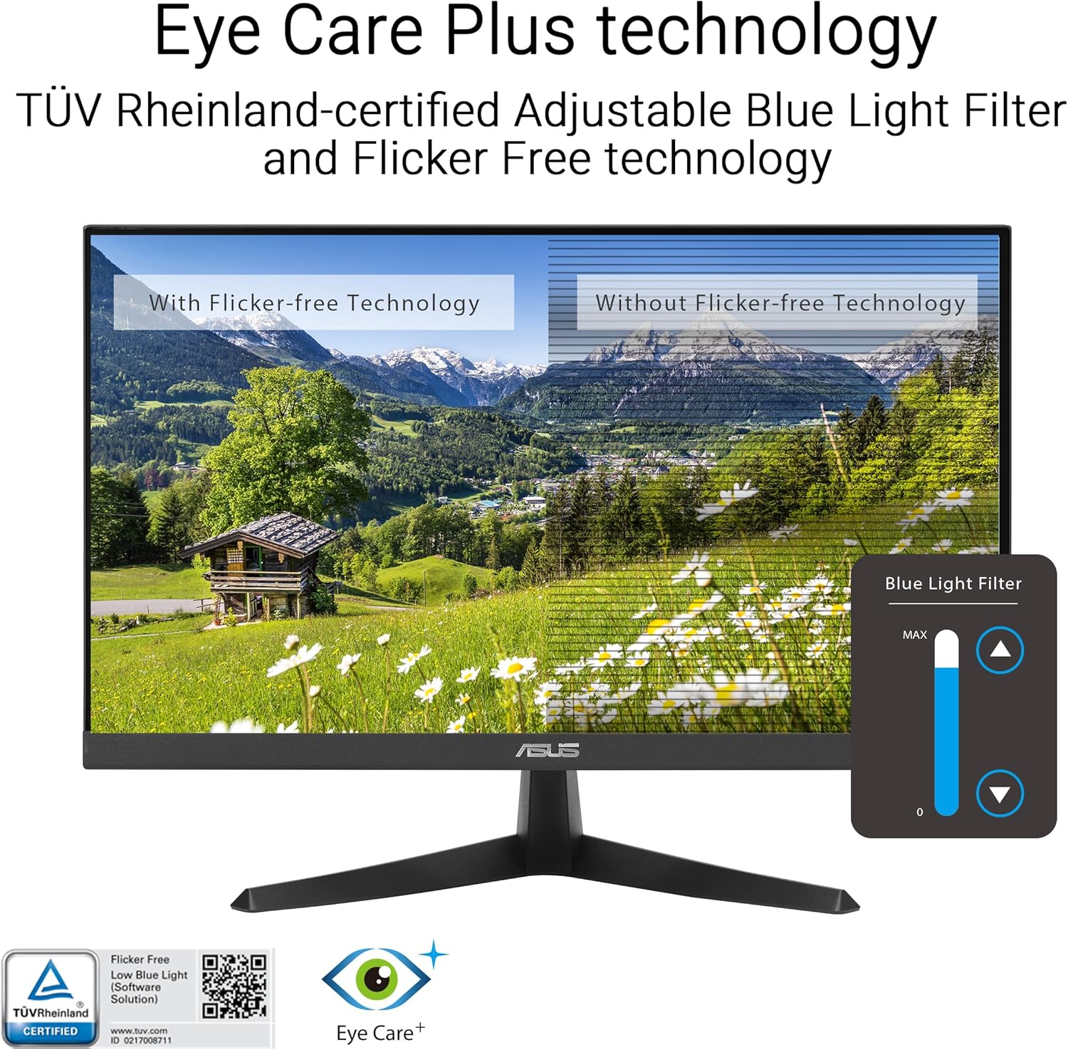 Monitor Gaming Asus VY229HF 21.45"/ Full HD/ 1ms/ 100Hz/ IPS/ Preto - Imagem 5