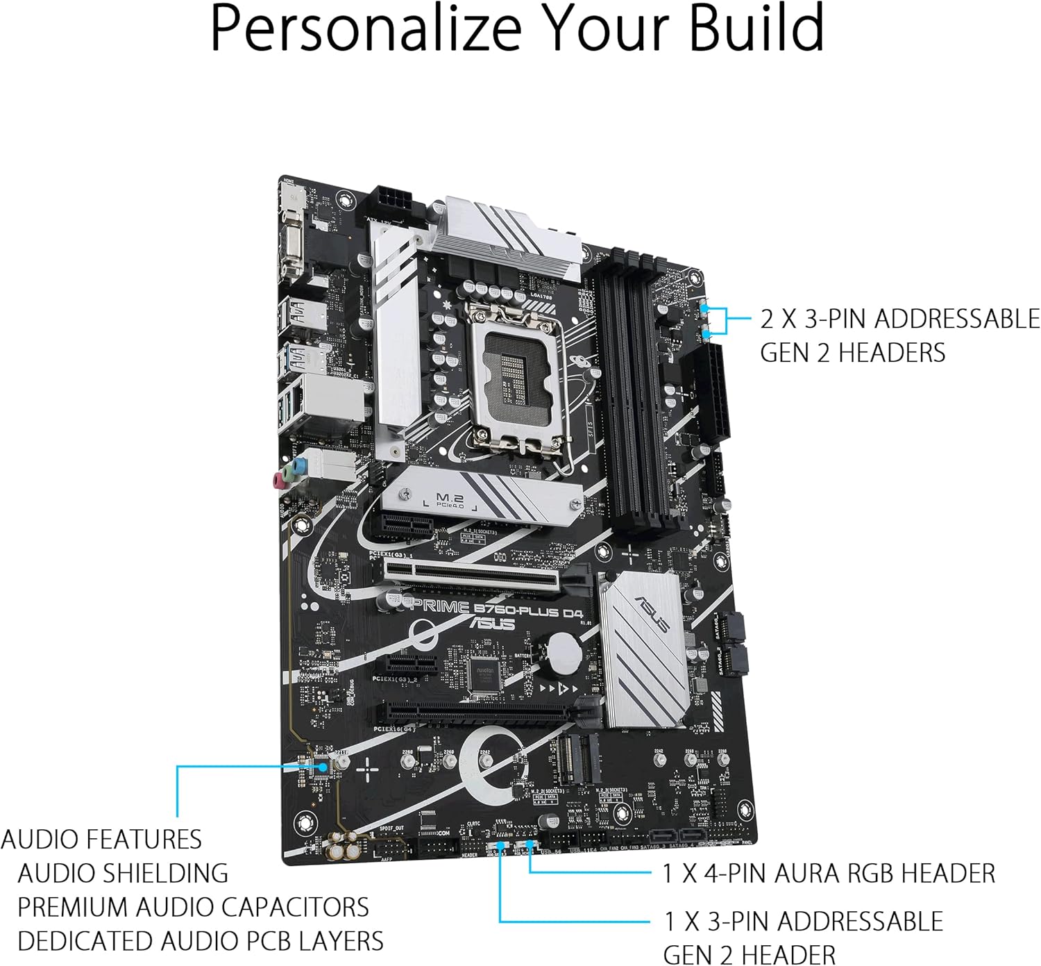 Motherboard Asus PRIME B760-PLUS D4 Socket 1700/ DDR4/ PCIe 5.0 - Imagem 4