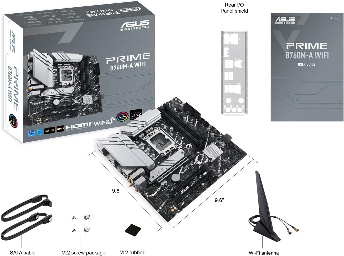 Motherboard Asus PRIME B760M-A WIFI Socket 1700/ DDR5/ PCIe 4.0/ Micro ATX - Imagem 7