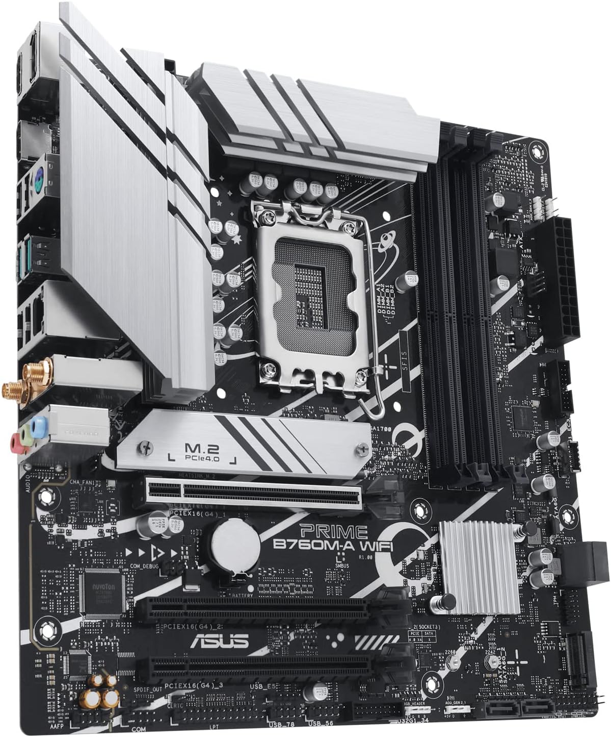 Motherboard Asus PRIME B760M-A WIFI Socket 1700/ DDR5/ PCIe 4.0/ Micro ATX - Imagem 2