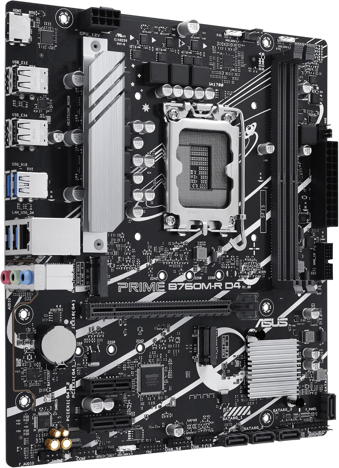Motherboard Asus PRIME B760M-R D4 Socket 1700/ DDR4/ PCIe 4.0/ Micro ATX - Imagem 2
