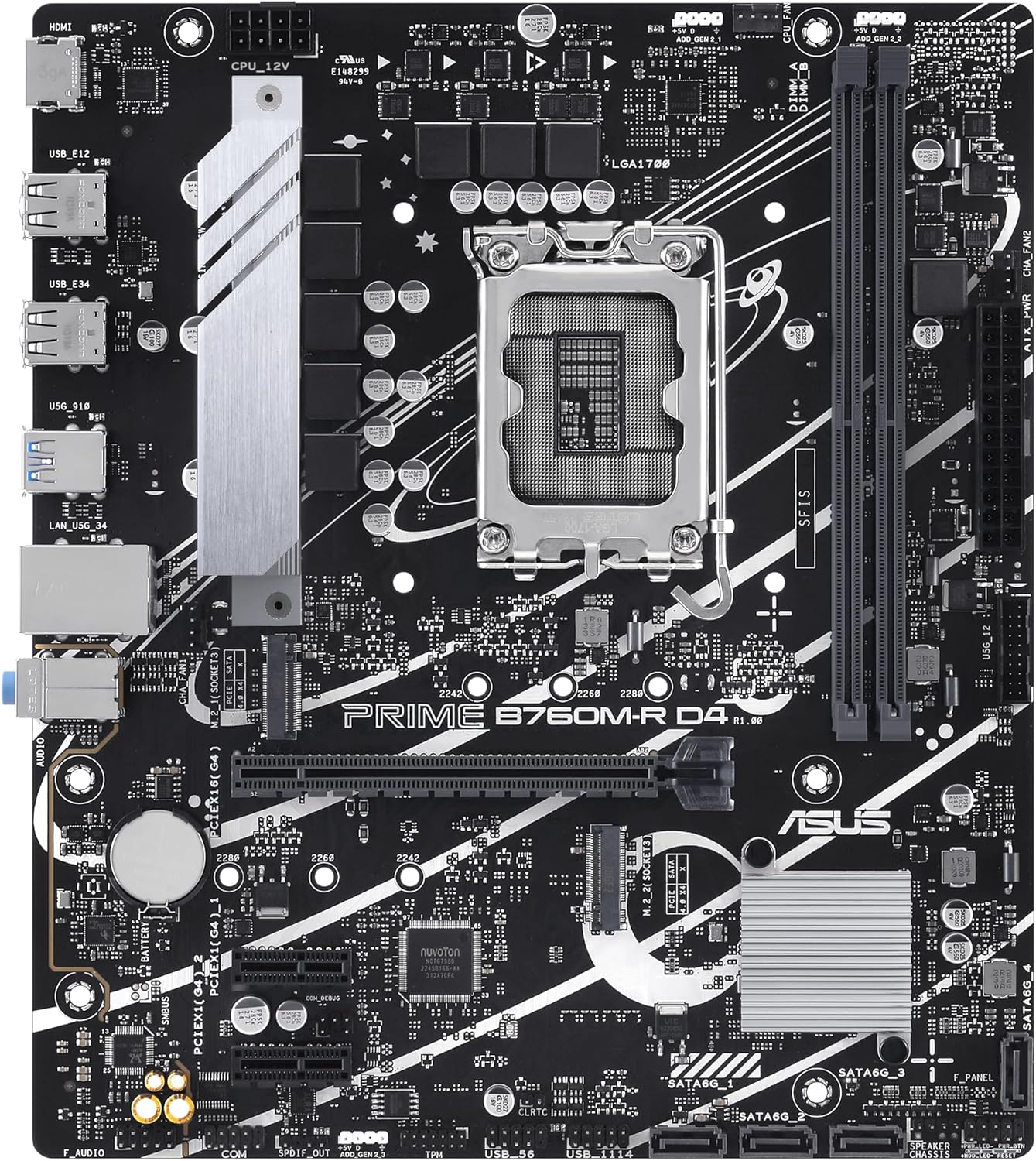 Motherboard Asus PRIME B760M-R D4 Socket 1700/ DDR4/ PCIe 4.0/ Micro ATX - Imagem 3