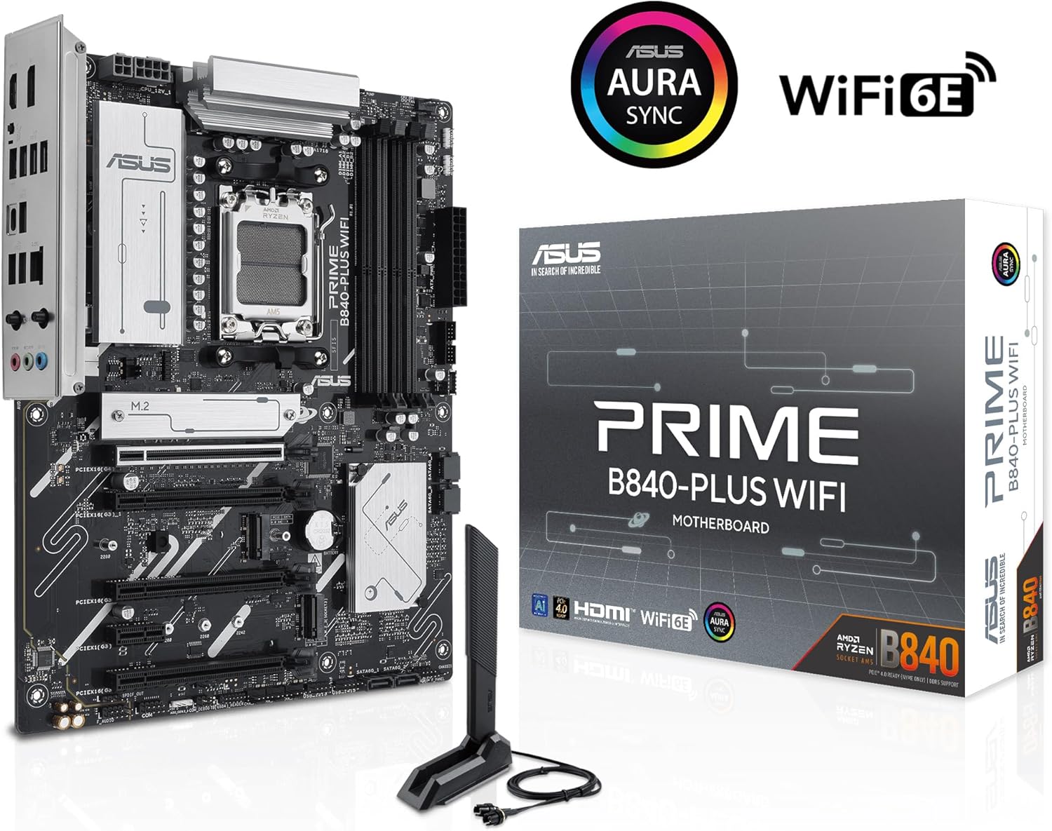 Motherboard Asus PRIME B840-PLUS WIFI Socket AM5/ DDR5/ PCIe 4.0 - Imagem 2