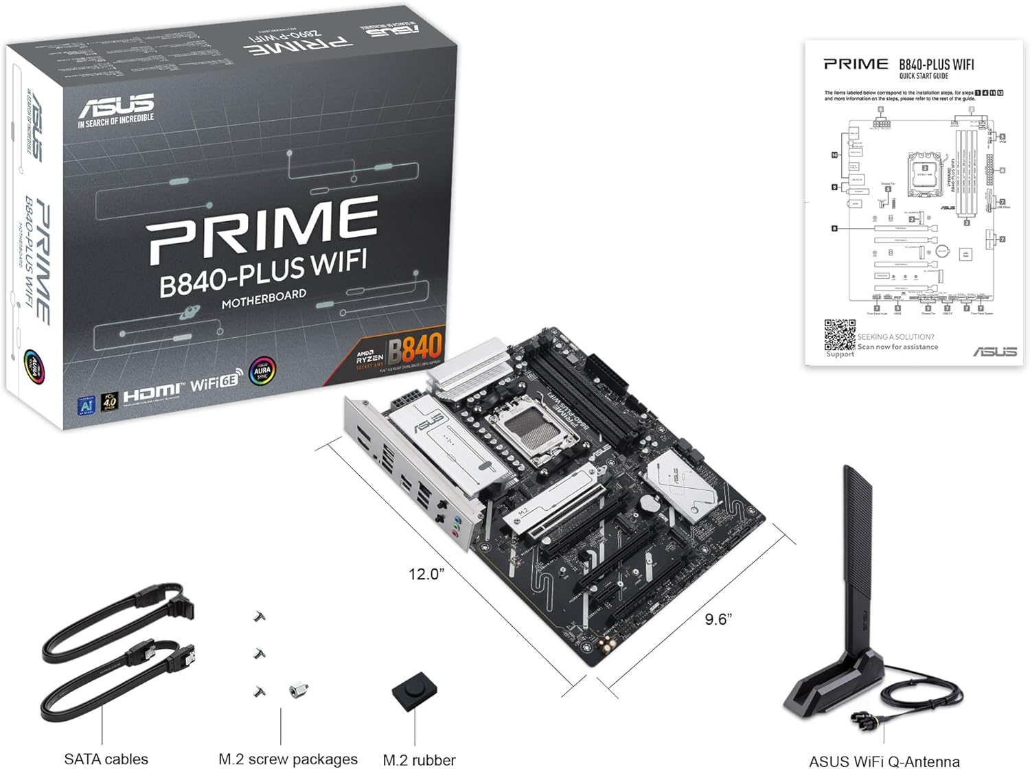 Motherboard Asus PRIME B840-PLUS WIFI Socket AM5/ DDR5/ PCIe 4.0 - Imagem 11
