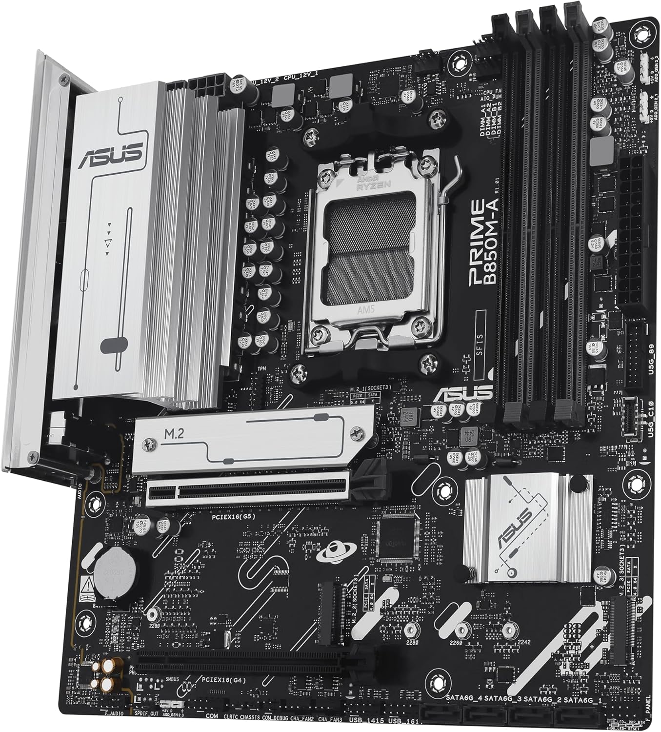 Motherboard Asus PRIME B850M-A-CSM Socket AM5/ DDR5/ PCIe 5.0/ Micro ATX - Imagem 3