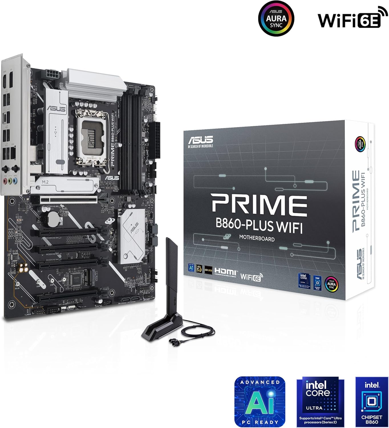 Motherboard Asus PRIME B860-PLUS WIFI Socket 1851/ DDR5/ PCIe 5.0 - Imagem 2