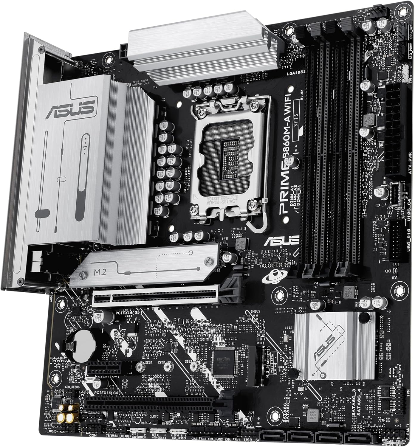 Motherboard Asus PRIME B860M-A WIFI Socket 1851/ DDR5/ PCIe 5.0/ Micro ATX - Imagem 6