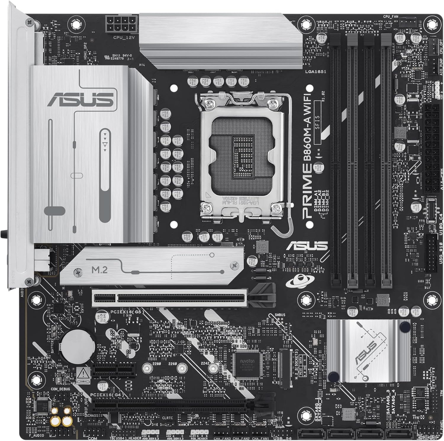 Motherboard Asus PRIME B860M-A WIFI Socket 1851/ DDR5/ PCIe 5.0/ Micro ATX - Imagem 3