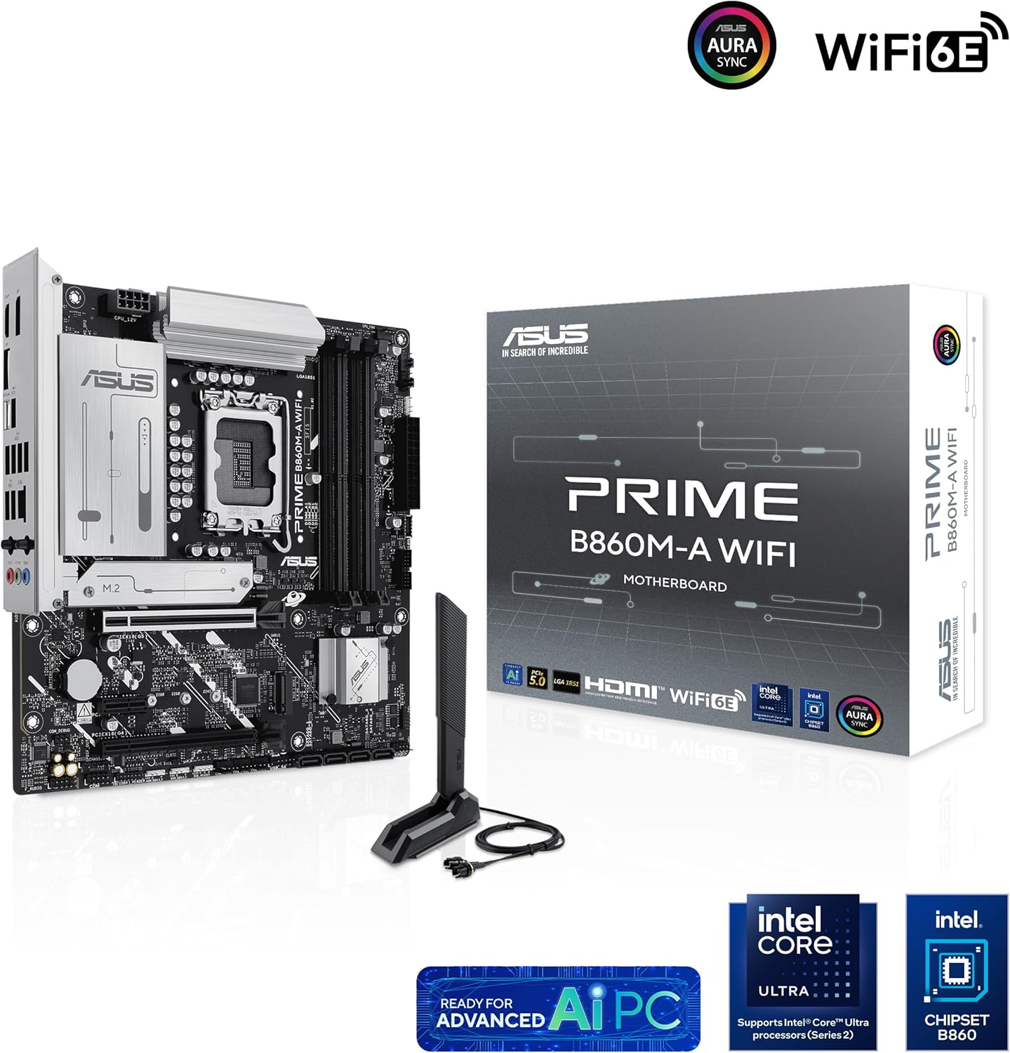 Motherboard Asus PRIME B860M-A WIFI Socket 1851/ DDR5/ PCIe 5.0/ Micro ATX - Imagem 2