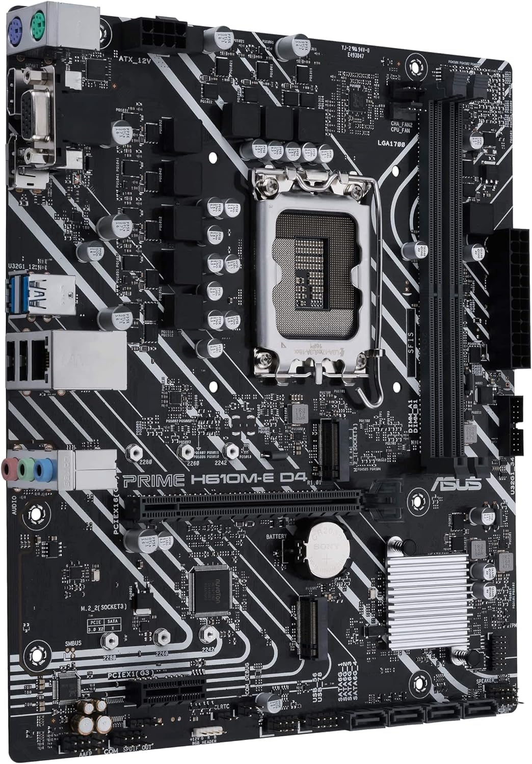 Motherboard Asus Prime H610M-E D4-CSM/ Socket 1700/ DDR5/ PCIe 4.0/ Micro ATX - Imagem 3