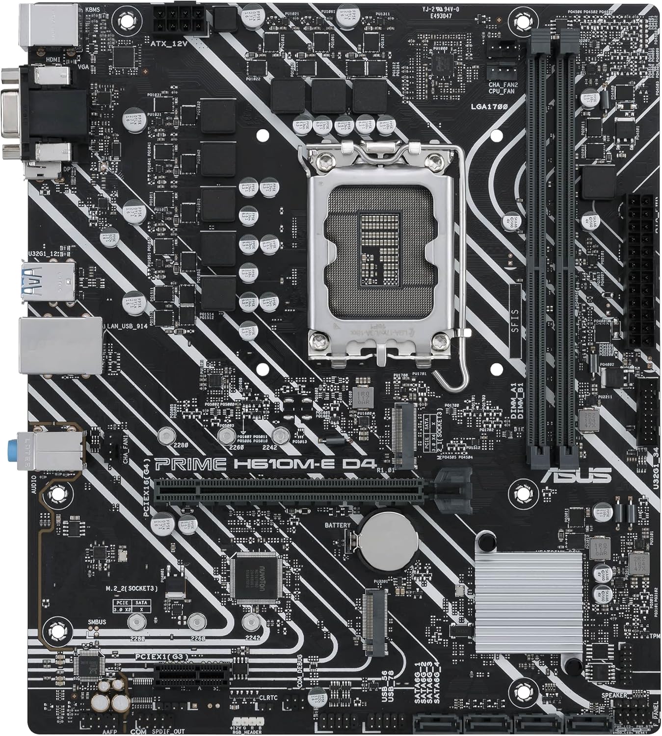 Motherboard Asus Prime H610M-E D4-CSM/ Socket 1700/ DDR5/ PCIe 4.0/ Micro ATX