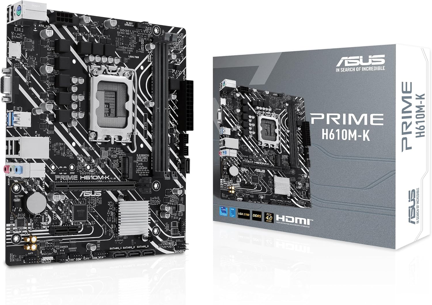 Motherboard Asus Prime H610M-K Socket 1700/ DDR5/ PCIe 4.0/ Micro ATX