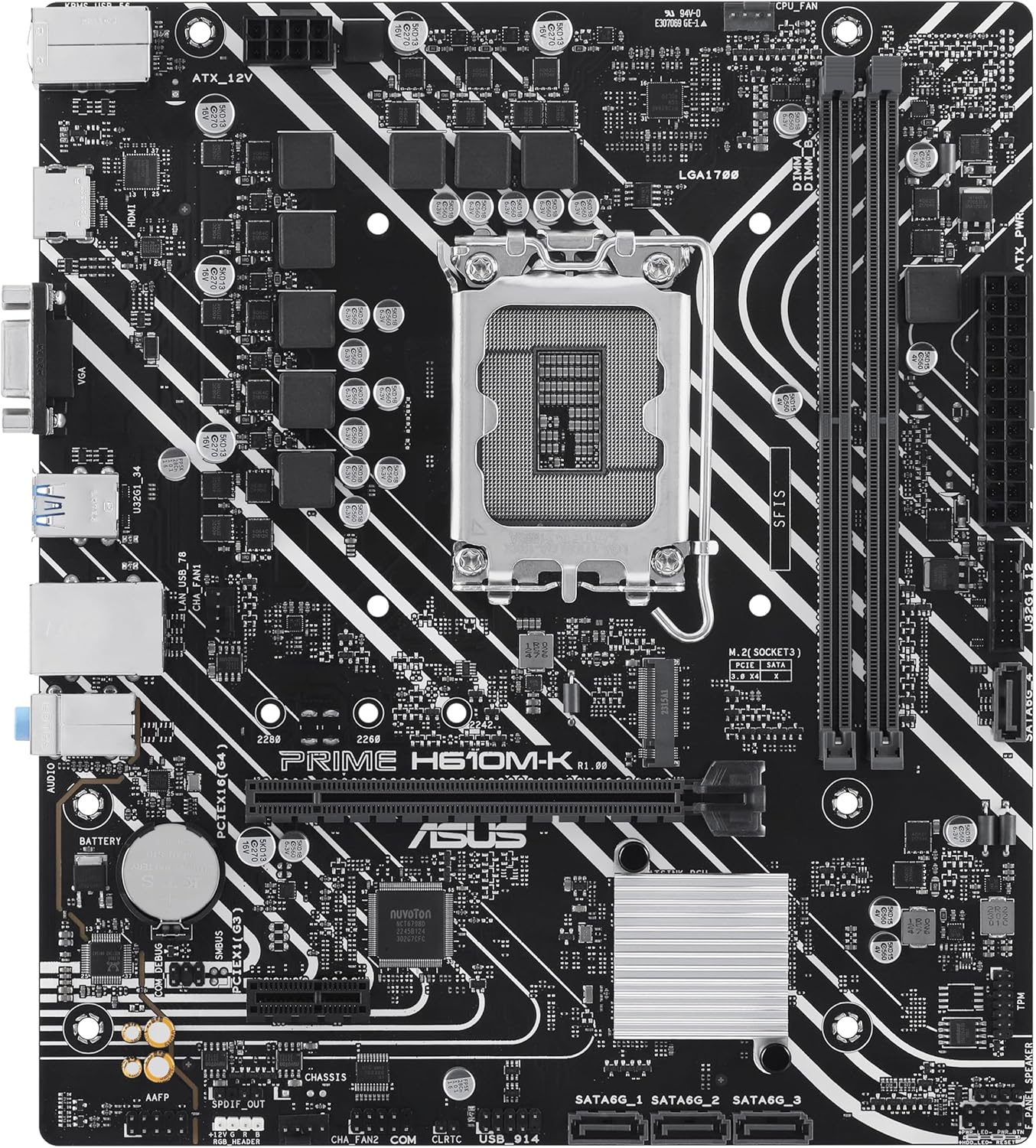Motherboard Asus Prime H610M-K Socket 1700/ DDR5/ PCIe 4.0/ Micro ATX - Imagem 2