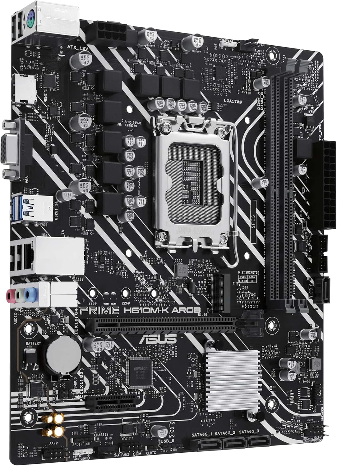 Motherboard Asus Prime H610M-K ARGB Socket 1700/ DDR5/ PCIe 4.0/ Micro ATX - Imagem 3