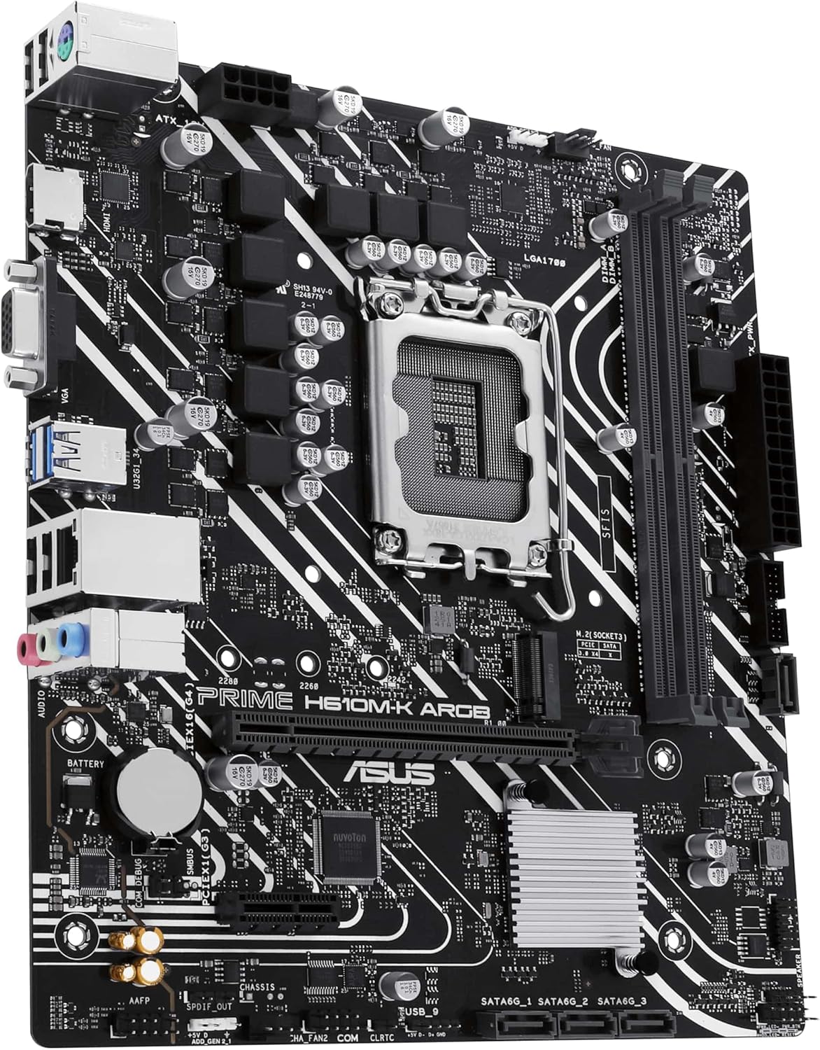 Motherboard Asus Prime H610M-K ARGB Socket 1700/ DDR5/ PCIe 4.0/ Micro ATX - Imagem 4