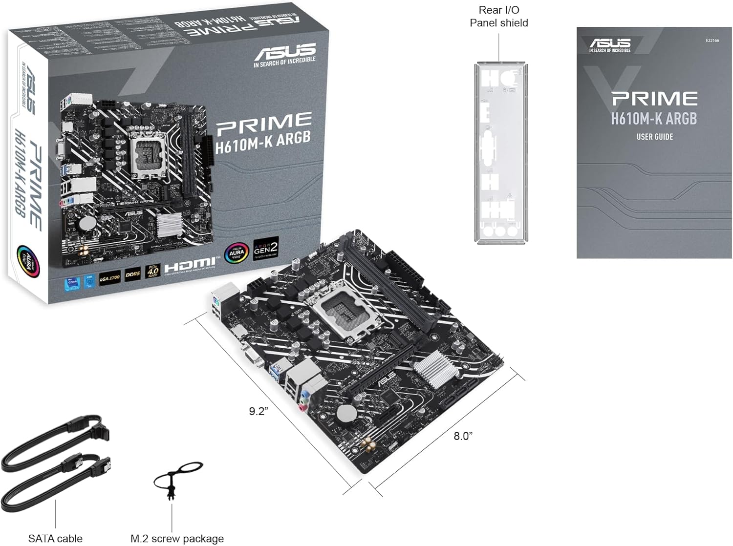 Motherboard Asus Prime H610M-K ARGB Socket 1700/ DDR5/ PCIe 4.0/ Micro ATX - Imagem 7