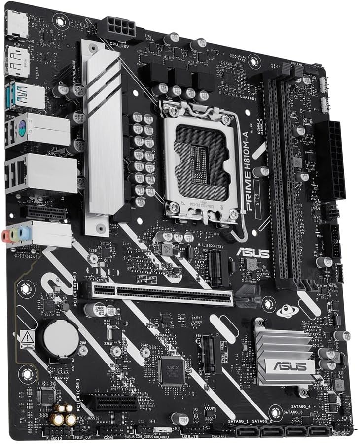 Motherboard Asus PRIME H810M-A-CSM Socket 1851/ DDR5/ PCIe 4.0/ Micro ATX - Imagem 2