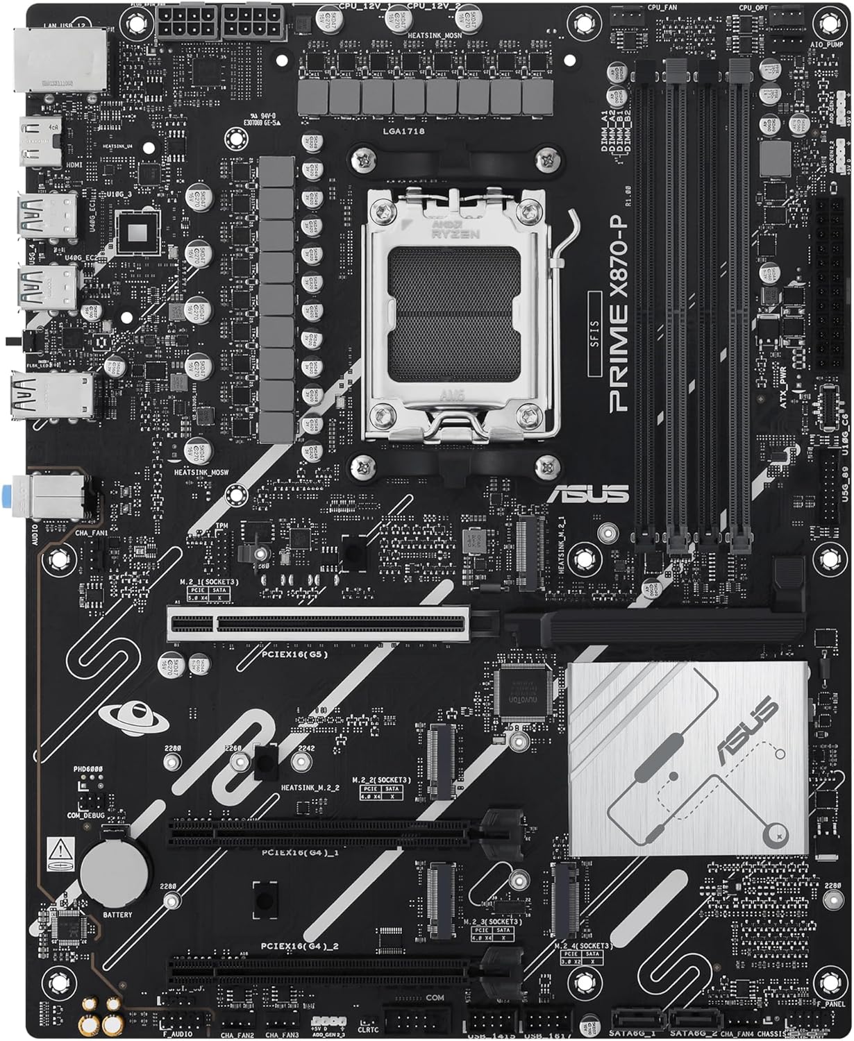 Motherboard Asus Prime X870-P/ Socket AM5/ DDR5/ PCIe 5.0 - Imagem 8