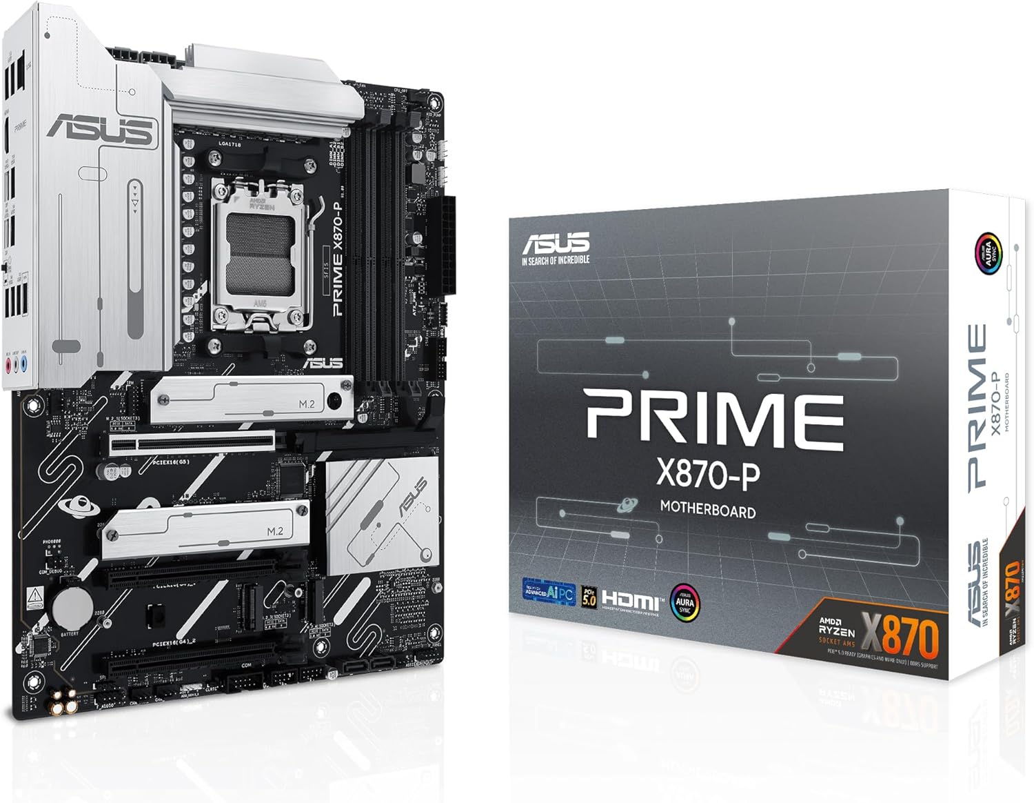 Motherboard Asus Prime X870-P/ Socket AM5/ DDR5/ PCIe 5.0
