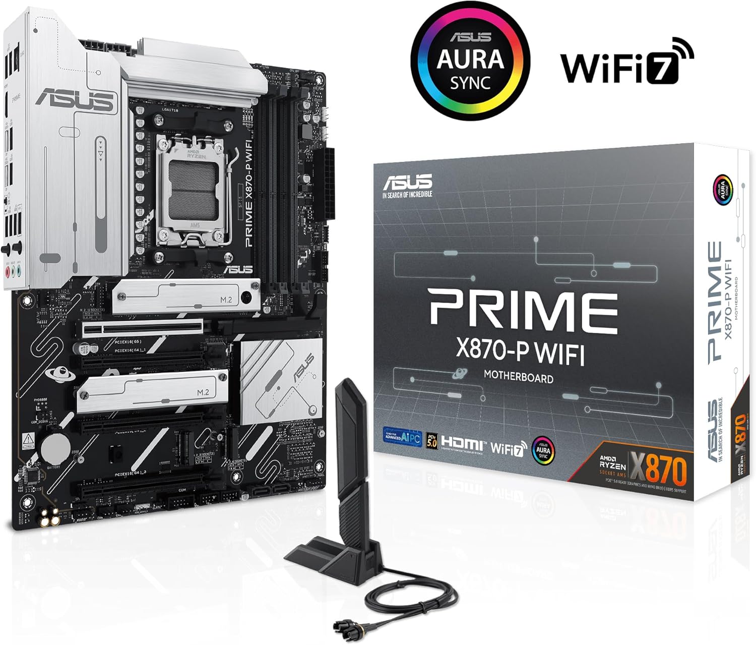 Motherboard Asus Prime X870-P WIFI/ Socket AM5/ DDR5/ PCIe 5.0 - Imagem 2