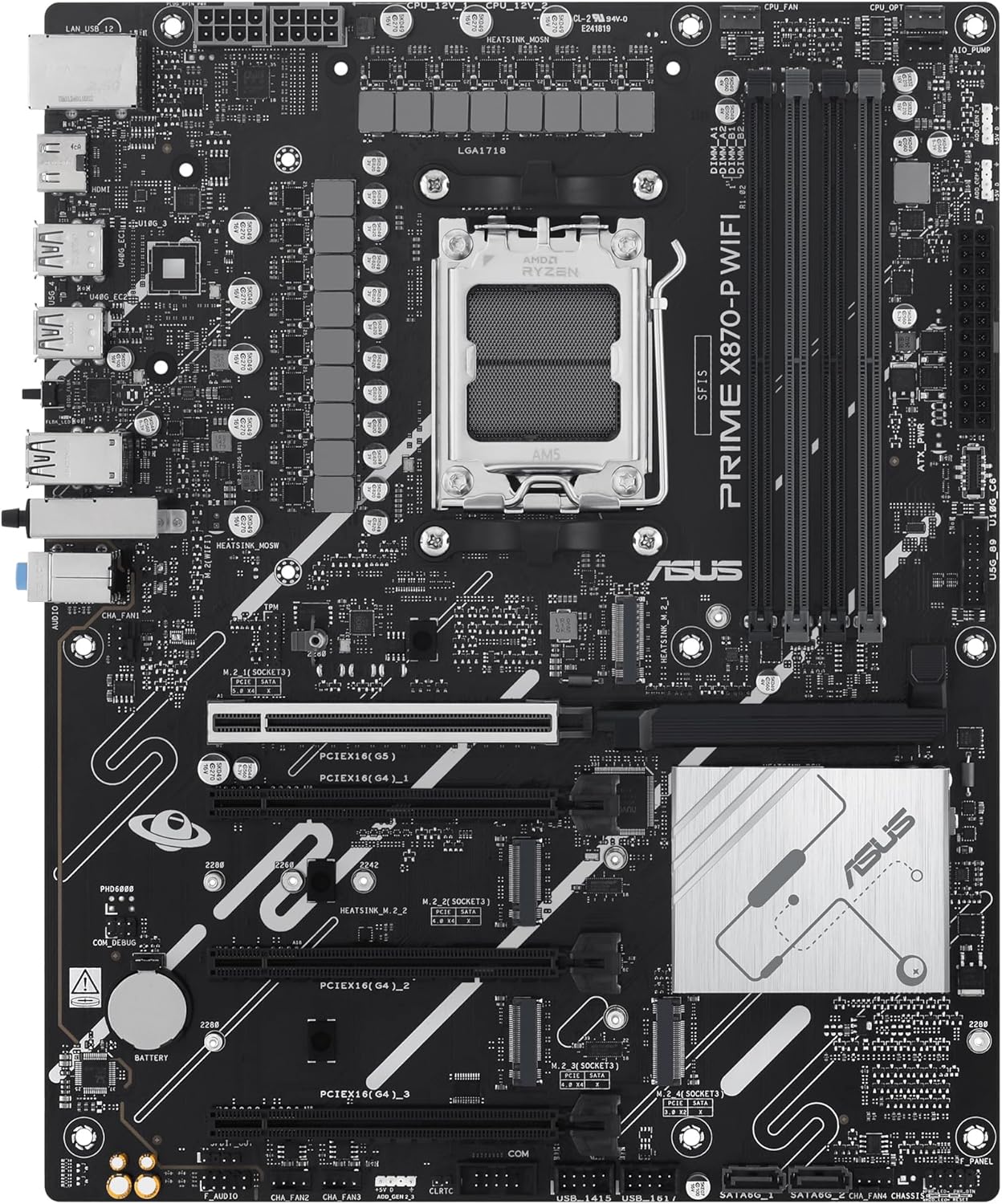Motherboard Asus Prime X870-P WIFI/ Socket AM5/ DDR5/ PCIe 5.0 - Imagem 8