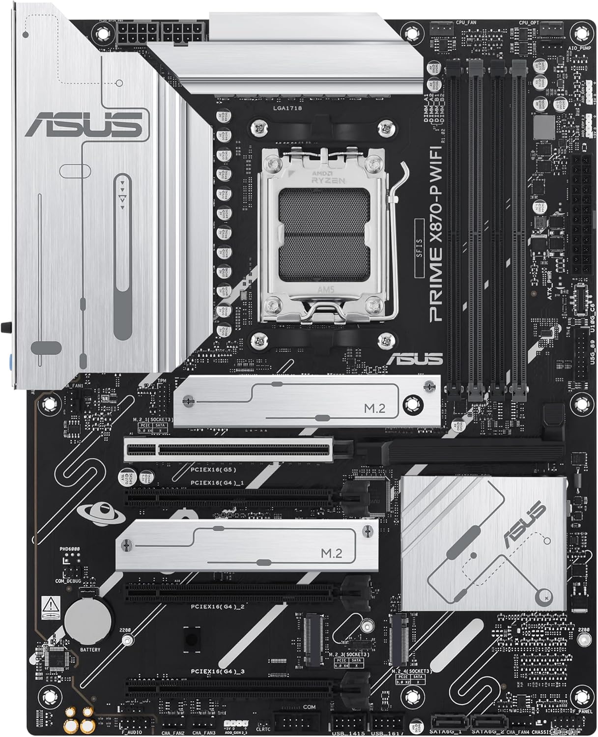 Motherboard Asus Prime X870-P WIFI/ Socket AM5/ DDR5/ PCIe 5.0 - Imagem 3