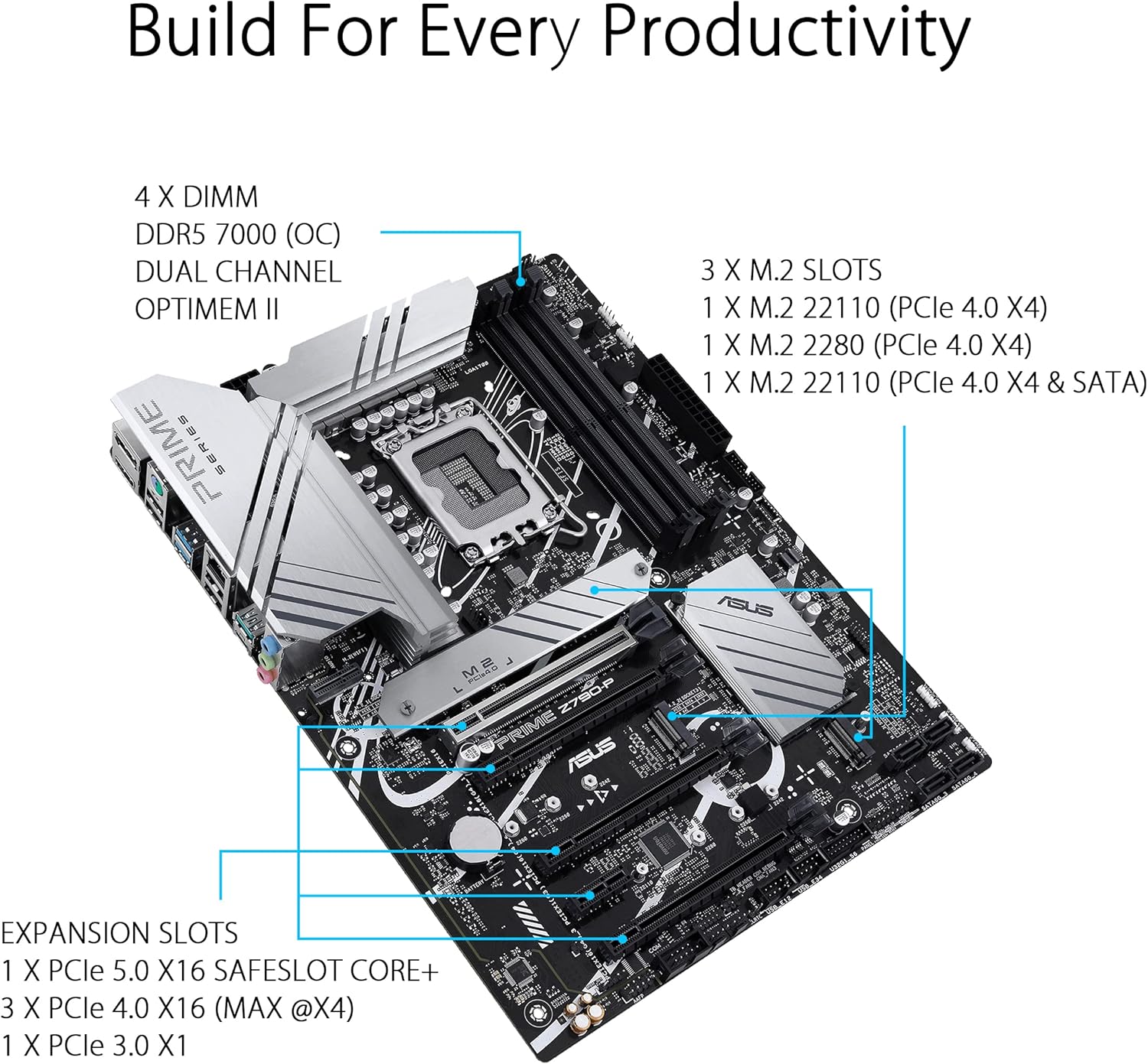 Motherboard Asus Prime Z790-P Socket 1700/ DDR5/ PCIe 5.0 - Imagem 3