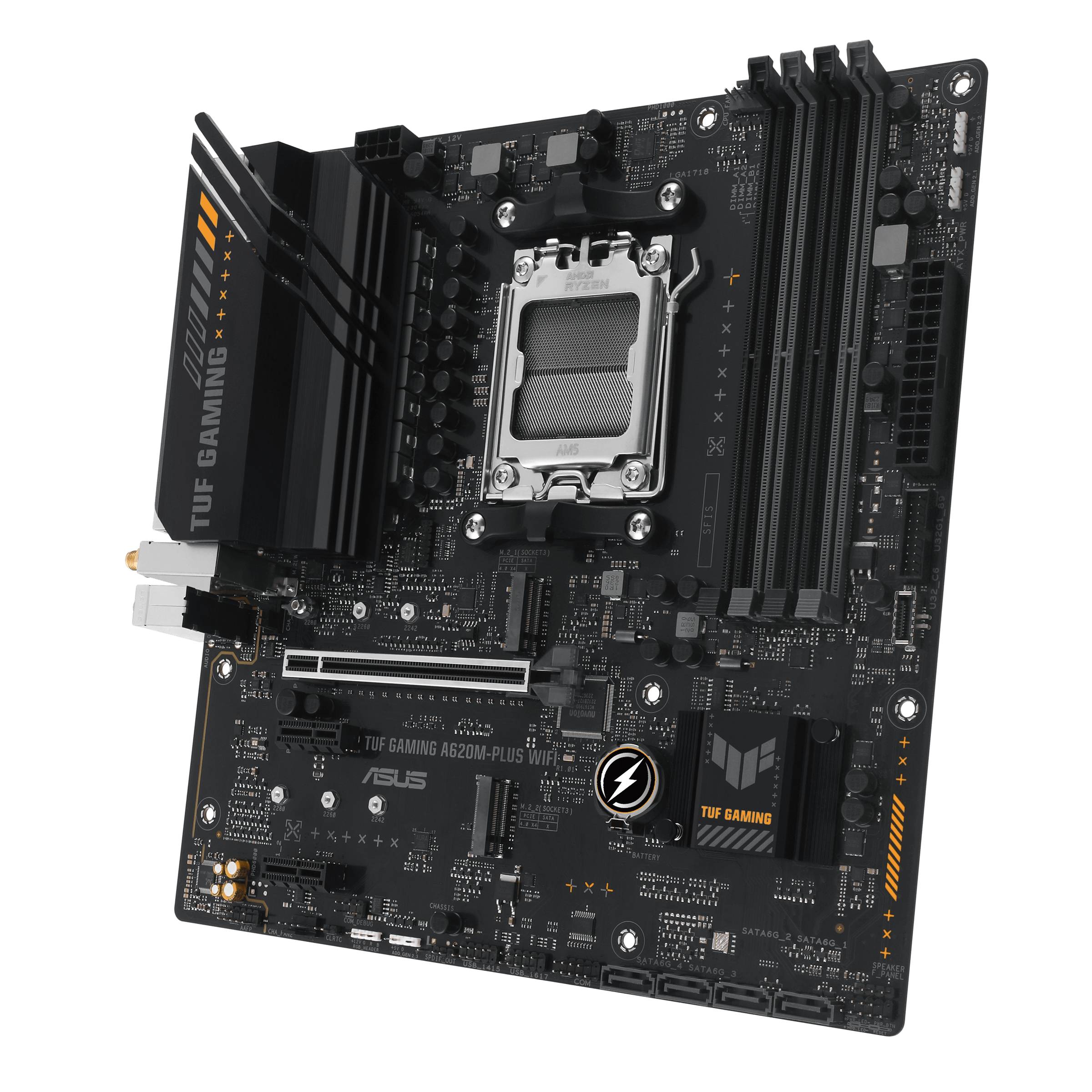 Motherboard Asus TUF GAMING A620M-PLUS WiFi Socket AM5/ DDR5/ PCIe 4.0/ Micro ATX - Imagem 7