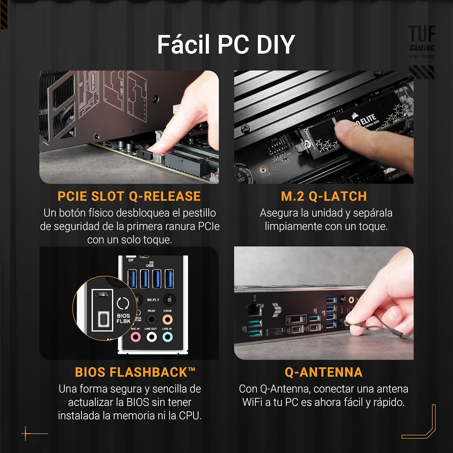 Motherboard Asus TUF GAMING X870-PLUS WIFI/ Socket AM5/ DDR5/ PCIe 5.0 - Imagem 4