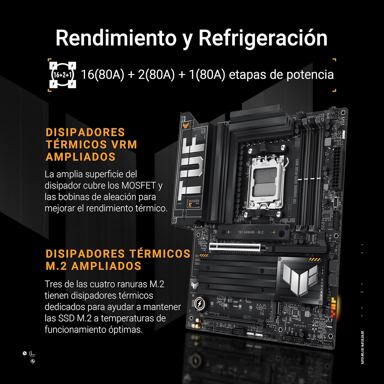 Motherboard Asus TUF GAMING X870-PLUS WIFI/ Socket AM5/ DDR5/ PCIe 5.0 - Imagem 3