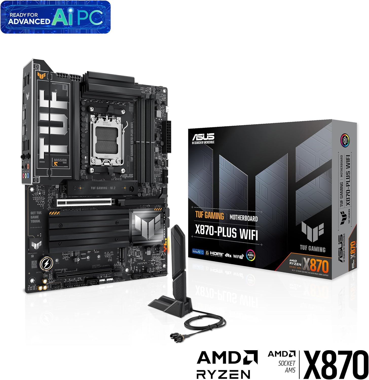 Motherboard Asus TUF GAMING X870-PLUS WIFI/ Socket AM5/ DDR5/ PCIe 5.0