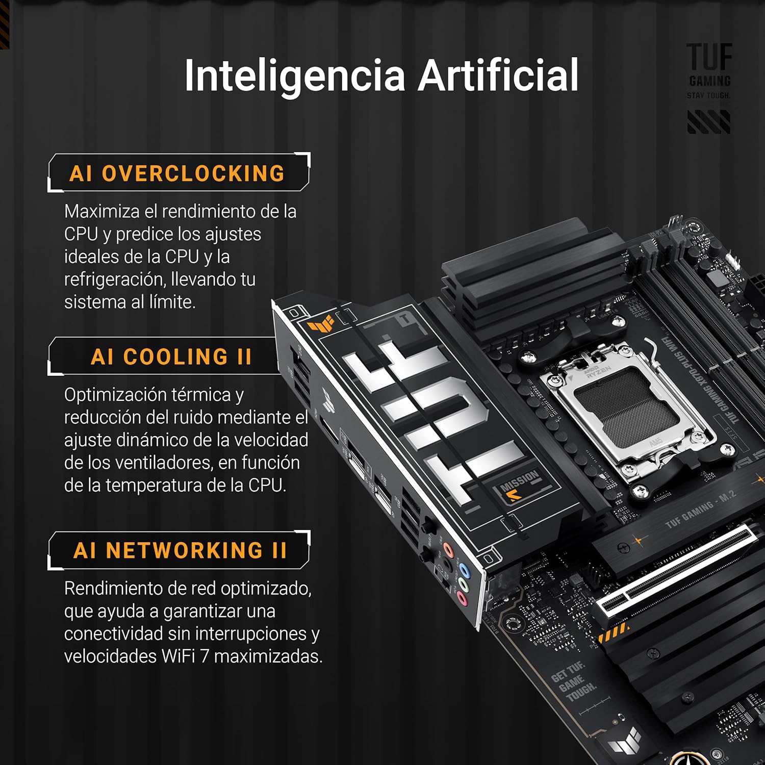 Motherboard Asus TUF GAMING X870-PLUS WIFI/ Socket AM5/ DDR5/ PCIe 5.0 - Imagem 2