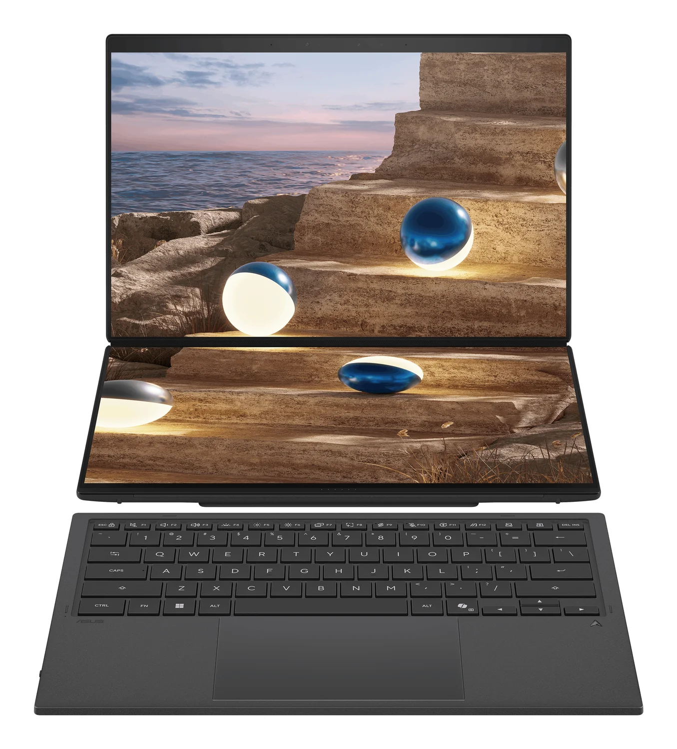 Portátil ASUS ZenBook Duo OLED 14" Intel Core Ultra 9 32GB 1TB SSD 3K 144Hz Táctil Cinzento