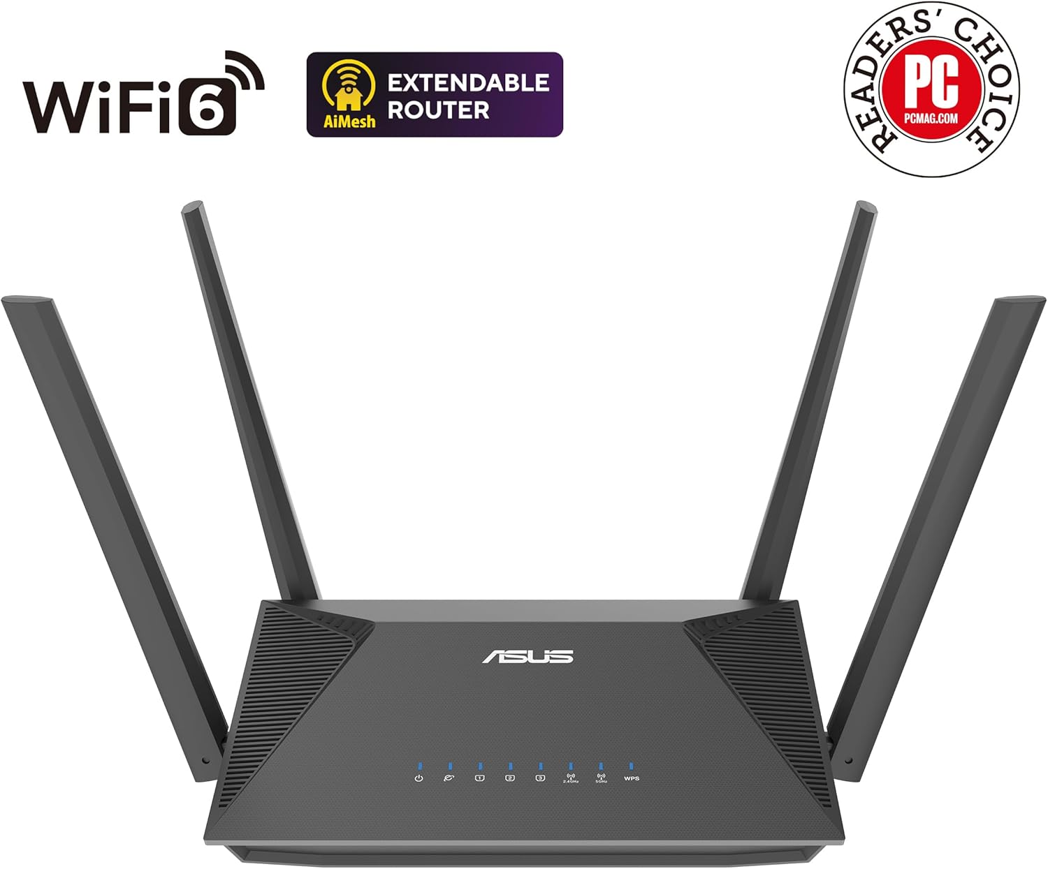 Router Sem Fios Asus RT-AX52/ WiFi 6/ 1800Mbps/ 2.4GHz 5GHz/ 4 Antenas/ WiFi 802.11ax/ac/n/a/ - n/b/g - Imagem 2